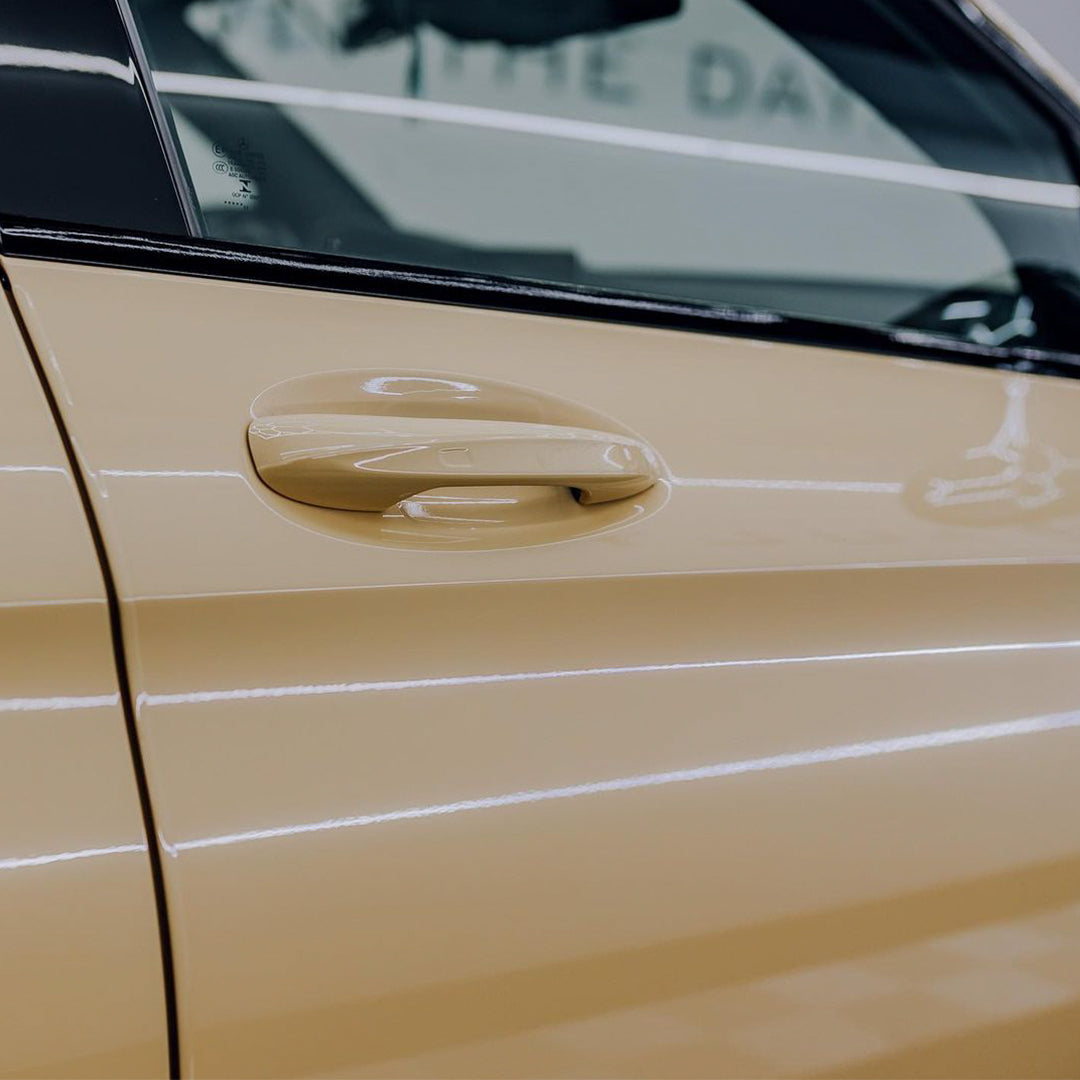 Benz|High Glossy Decent Burlywood Sand Vinyl Wrap|Eowrap