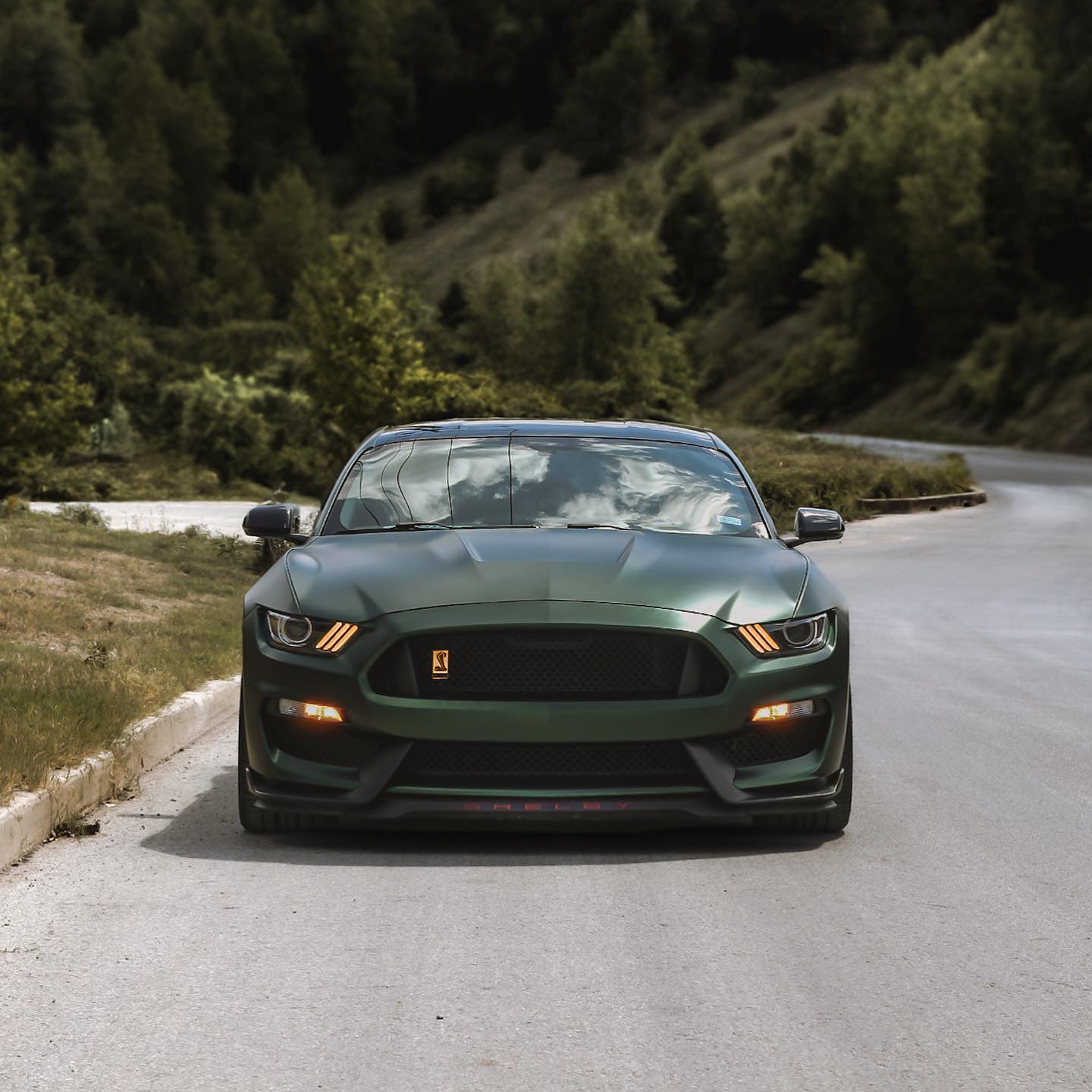 Ford Mustang|Satin Chrome Paolo Veronese Green Vinyl Wrap|Eowrap