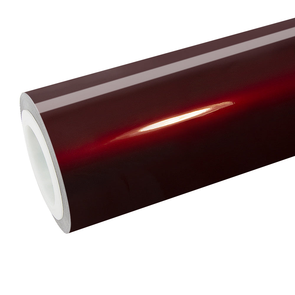 Glossy Metallic Black Red PPF