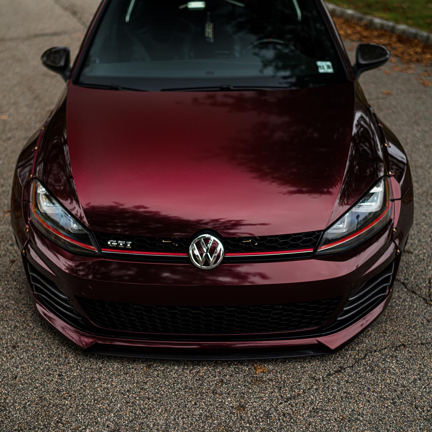 Glossy Metallic Black Red PPF