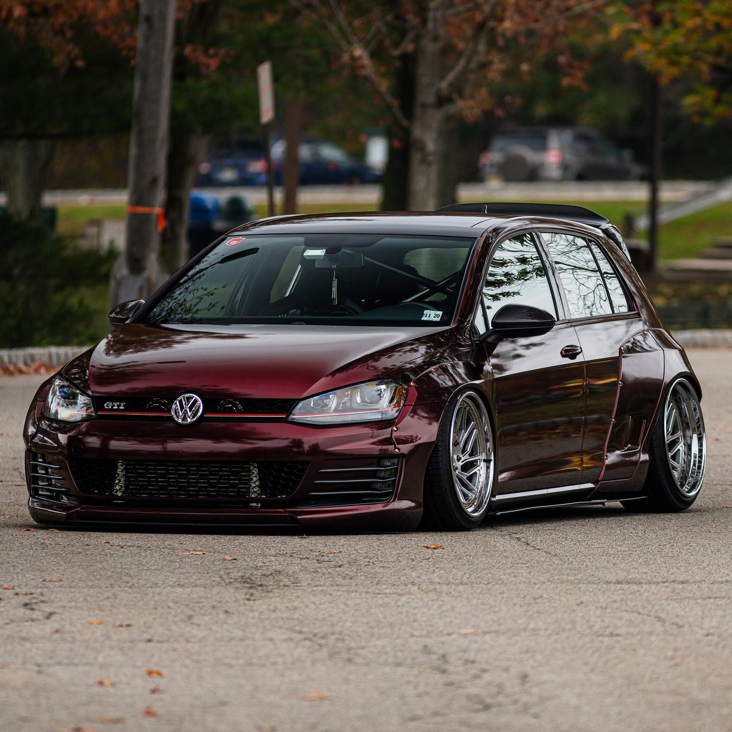 Glossy Metallic Black Red PPF