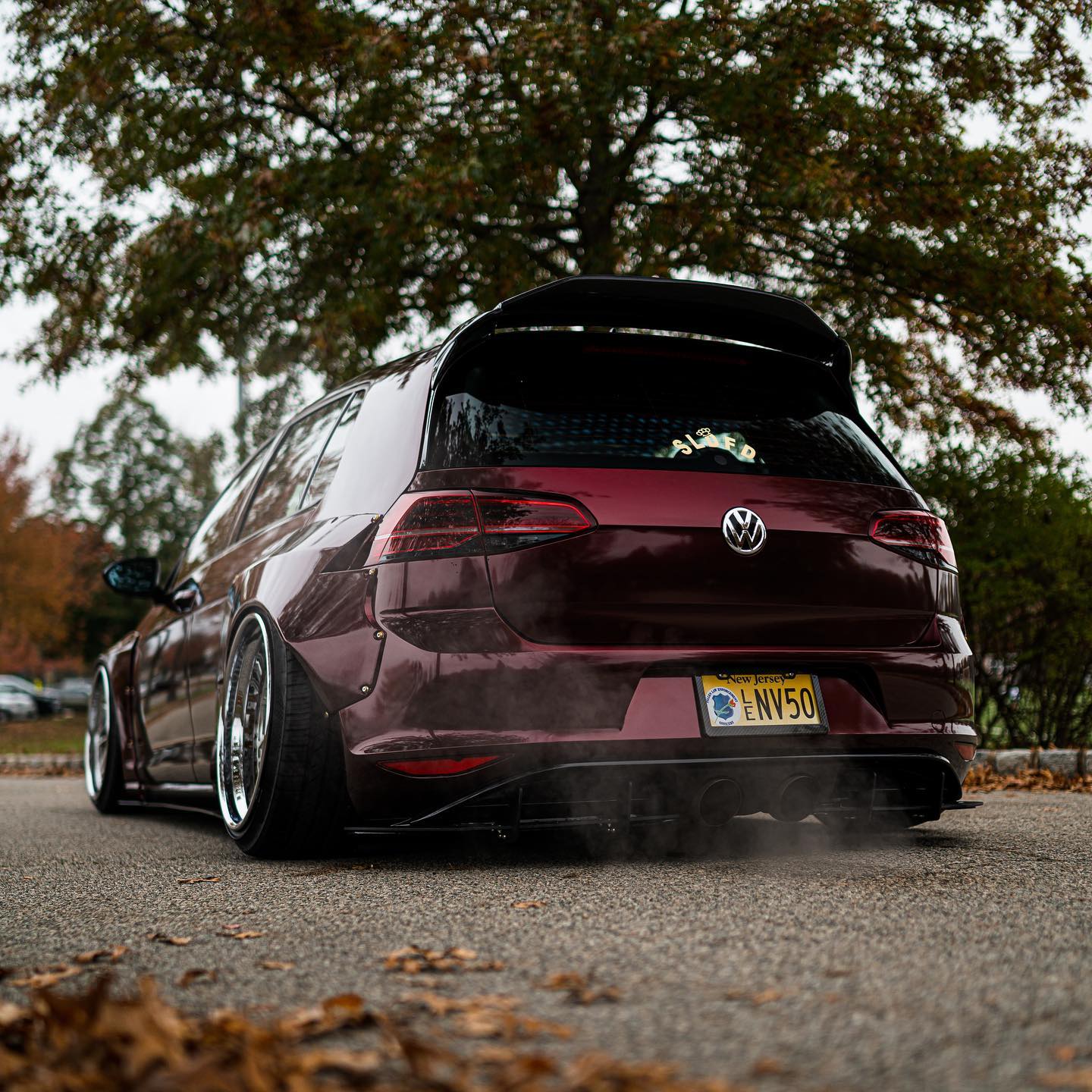 Glossy Metallic Black Red PPF