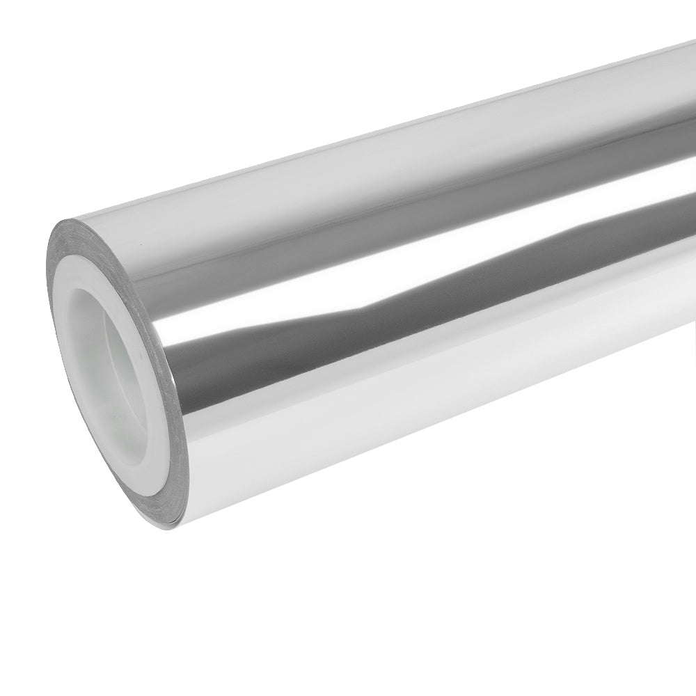 Glossy Chrome Mirror Wrap Vinyl Roll – 152cm X 30cm, Silver Car Sticker Sheet
