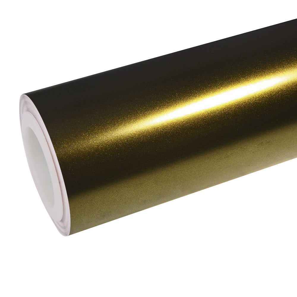 Satin Chrome Brown Gold Vinyl Wrap