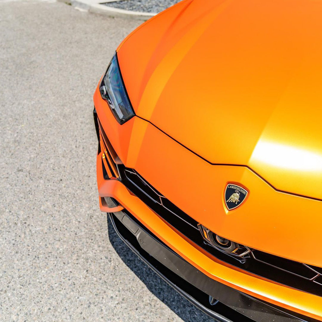 Satin Chrome Orange Vinyl Wrap
