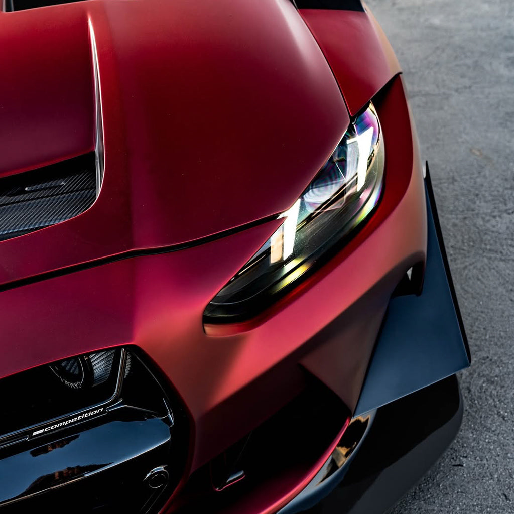 Satin Chrome Romanee Red Vinyl Wrap