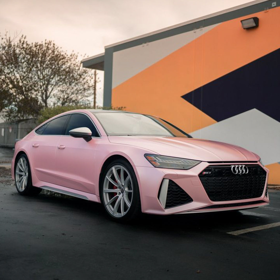 Satin Metallic Blush Pink Vinyl Wrap