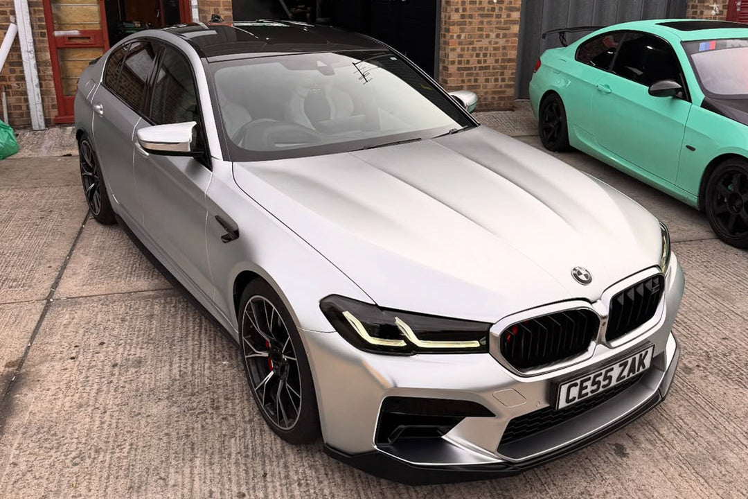 Satin Chrome Silver vinyl wrap finish example