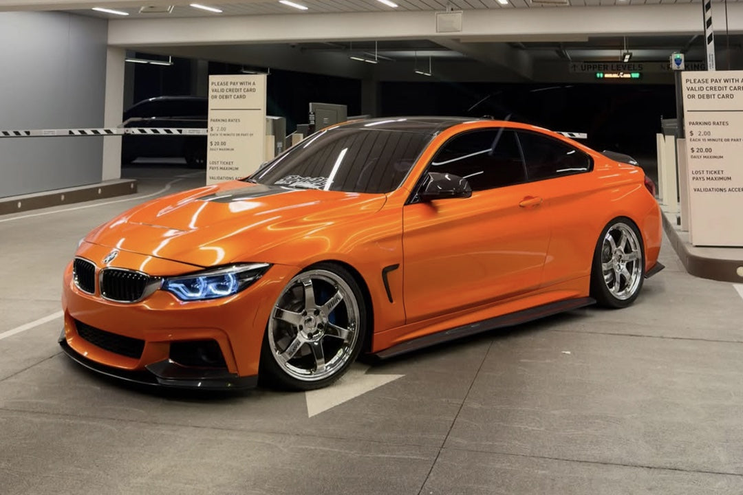 Metallic Racing Orange PPF finish example