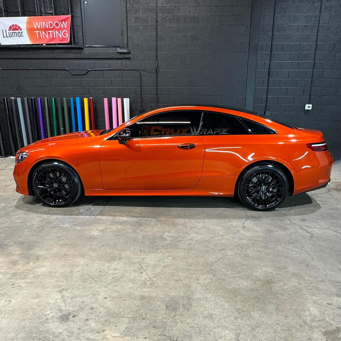 Glossy Metallic Bright Orange vinyl wrap