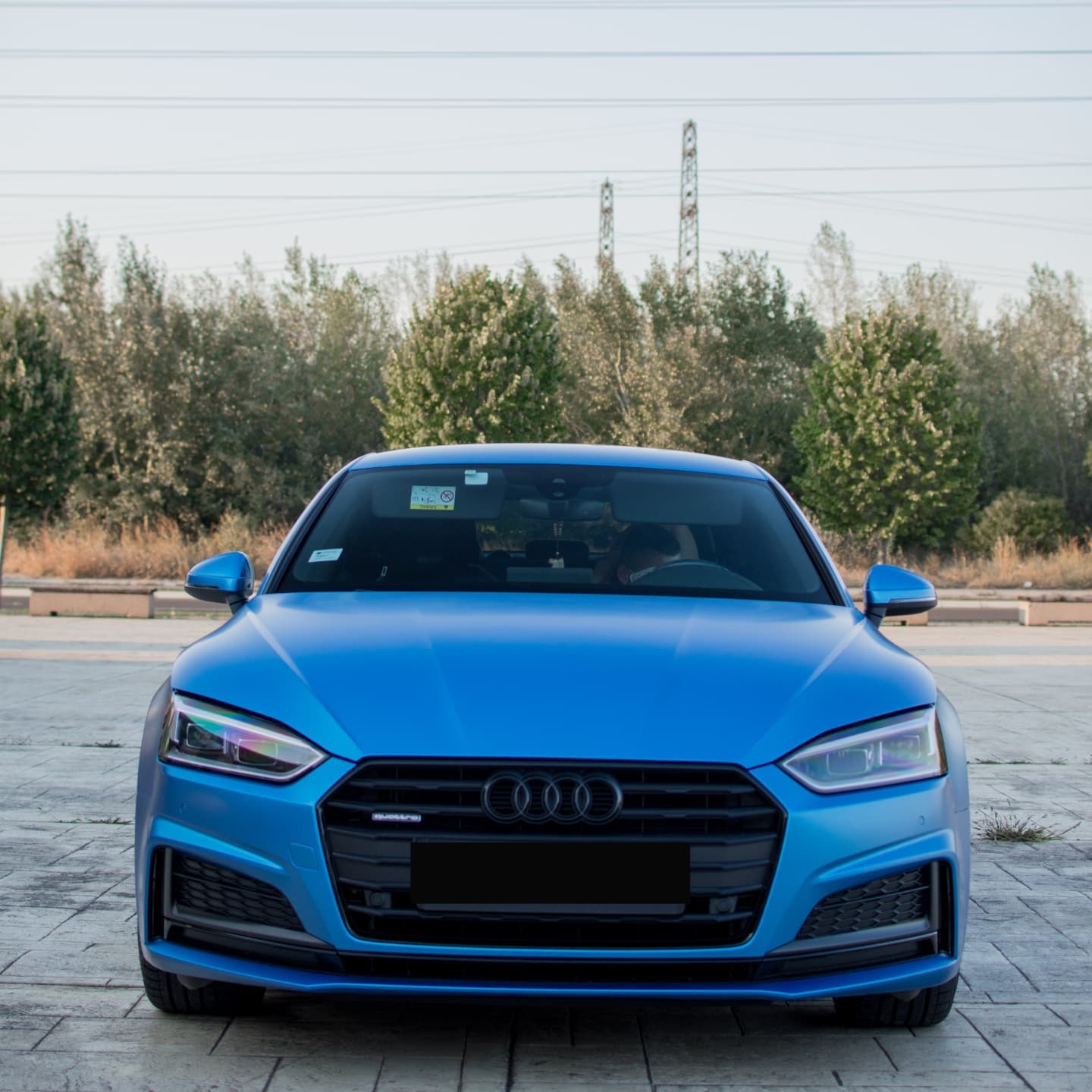 Audi A5|Satin Chrome Silk Azure Vinyl Wrap|Eowrap