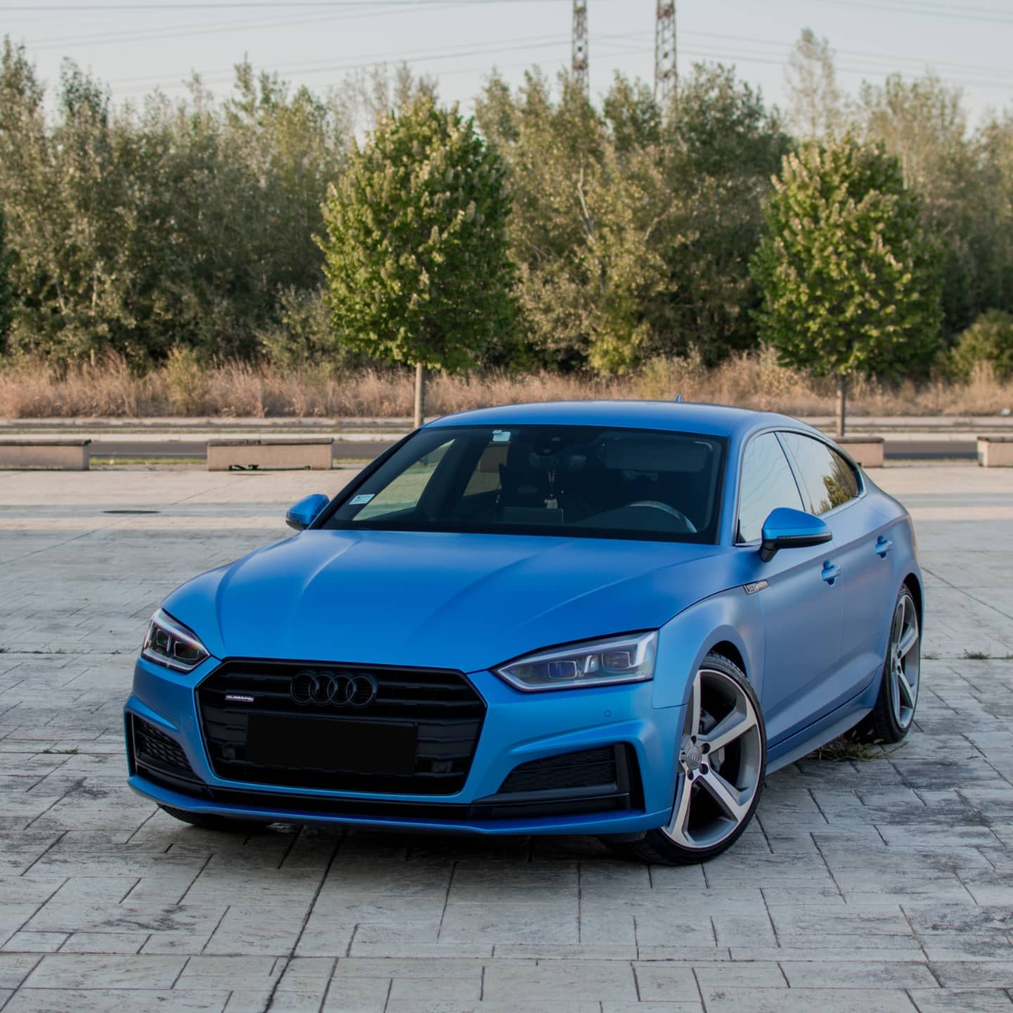 Audi A5|Satin Chrome Silk Azure Vinyl Wrap|Eowrap