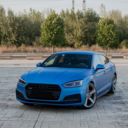 Audi A5|Satin Chrome Silk Azure Vinyl Wrap|Eowrap