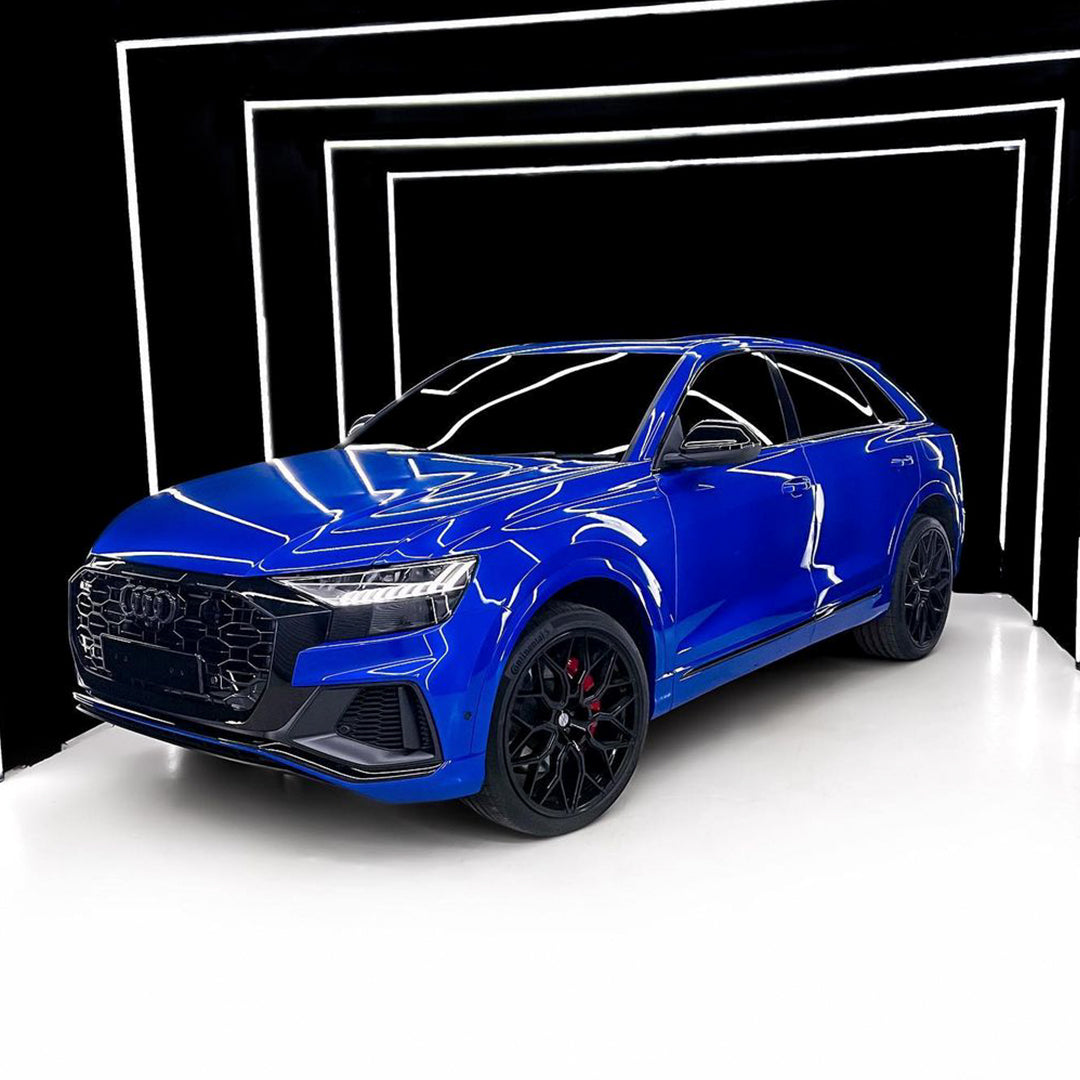 Audi|Glossy Metallic Pearl Blue Vinyl Wrap|Eowrap