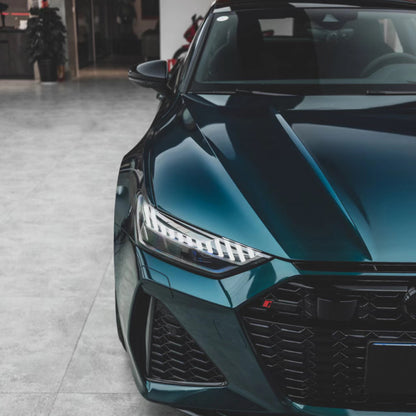 Audi RS|Glossy Metallic Avalon Green Vinyl Wrap|Eowrap