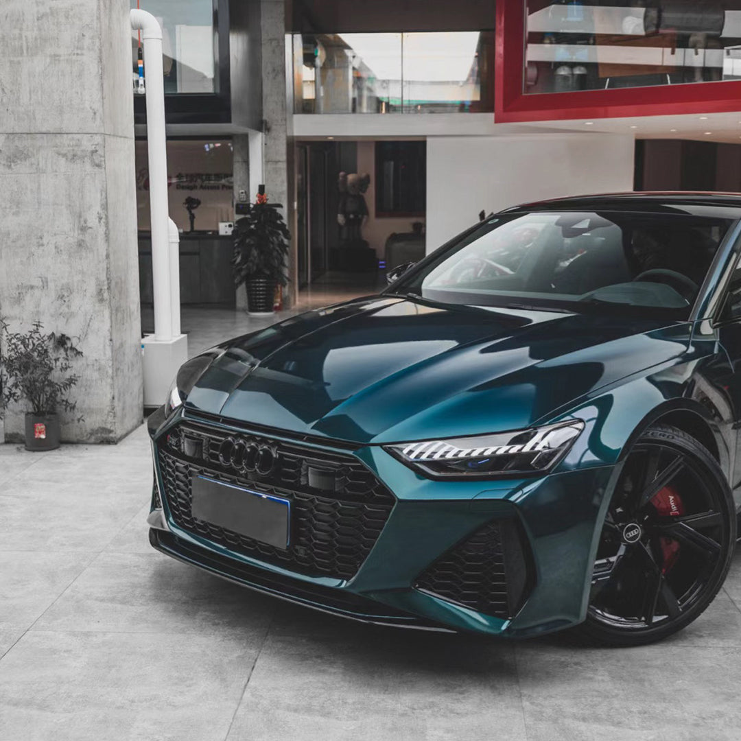 Audi RS|Glossy Metallic Avalon Green Vinyl Wrap|Eowrap