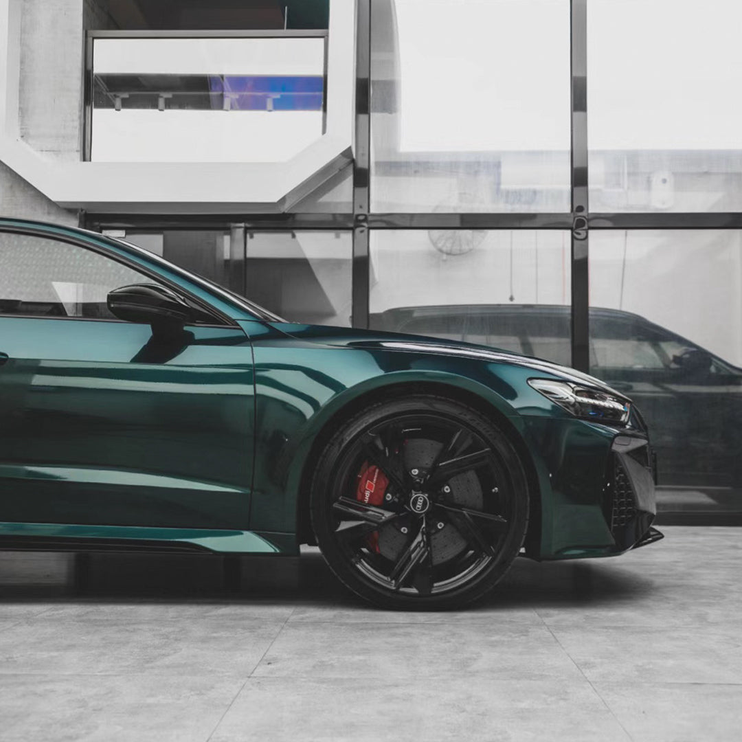 Audi RS|Glossy Metallic Avalon Green Vinyl Wrap|Eowrap