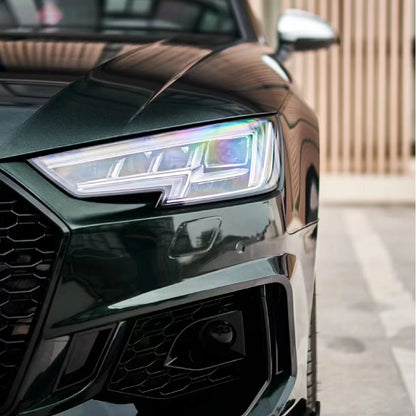 Audi RS|Glossy Metallic Royal Green Vinyl Wrap|Eowrap