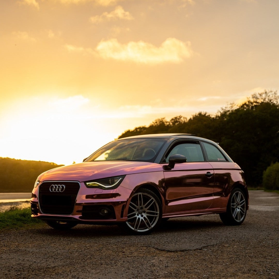 Audi S1|Mirror Chrome Rose Gold Vinyl Wrap|Eowrap