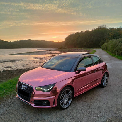 Audi S1|Mirror Chrome Rose Gold Vinyl Wrap|Eowrap