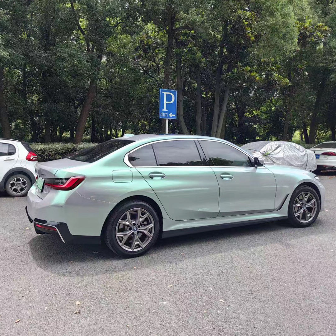 BMW 3 Series|Candy Metallic Magic Gray Green Vinyl Wrap|Eowrap