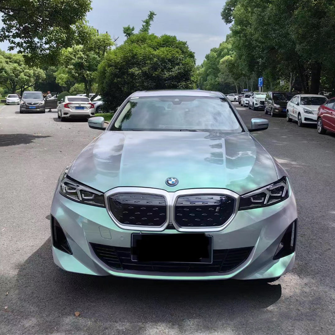 BMW 3 Series|Candy Metallic Magic Gray Green Vinyl Wrap|Eowrap