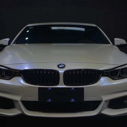 BMW 4 Series|Matte White Blue Vinyl Wrap|Eowrap