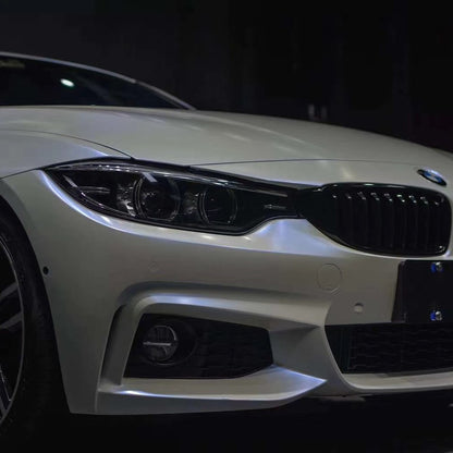 BMW 4 Series|Matte White Blue Vinyl Wrap|Eowrap