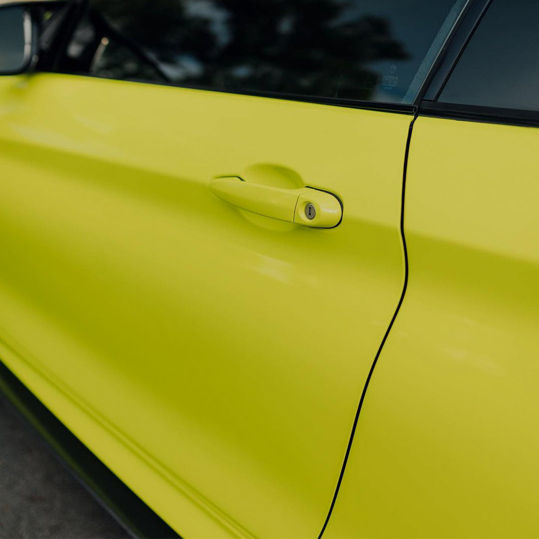 BMW|High Glossy Chartreuse Yellow Vinyl Wrap|Eowrap