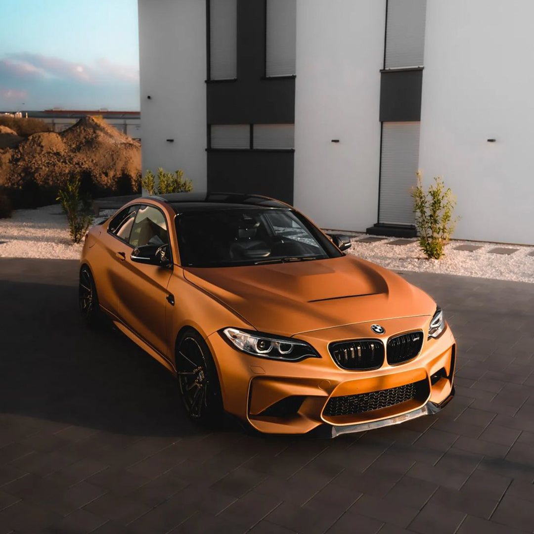 BMW M2|Satin Chrome Silk Bronze Orange Vinyl Wrap|Eowrap