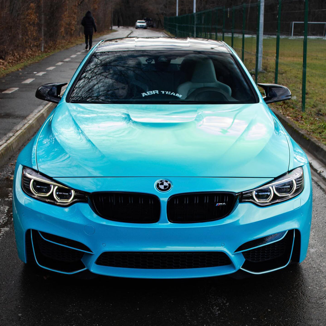 BMW M3|Candy Metallic Neon Light Blue Vinyl Wrap|Eowrap