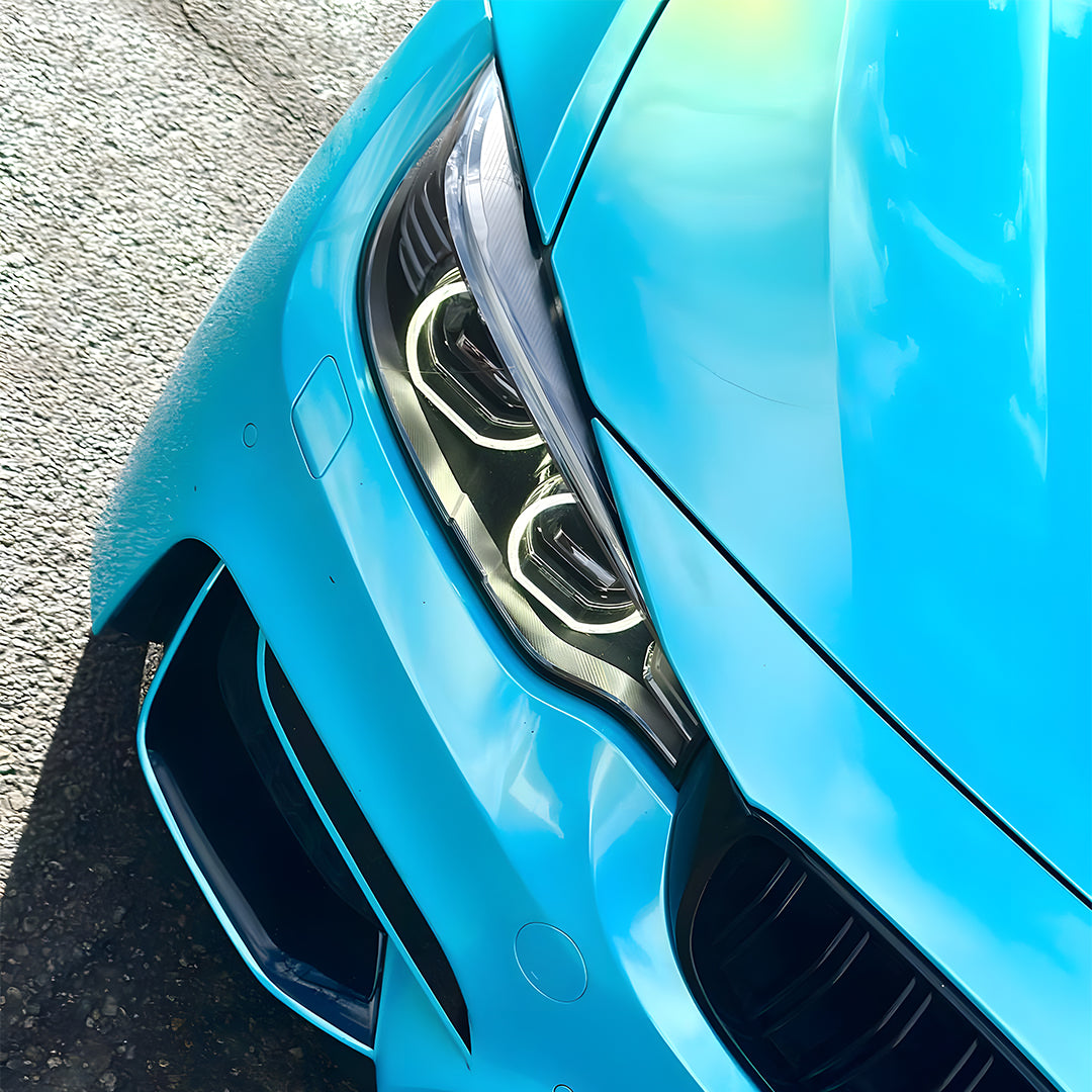 BMW M3|Candy Metallic Neon Light Blue Vinyl Wrap|Eowrap