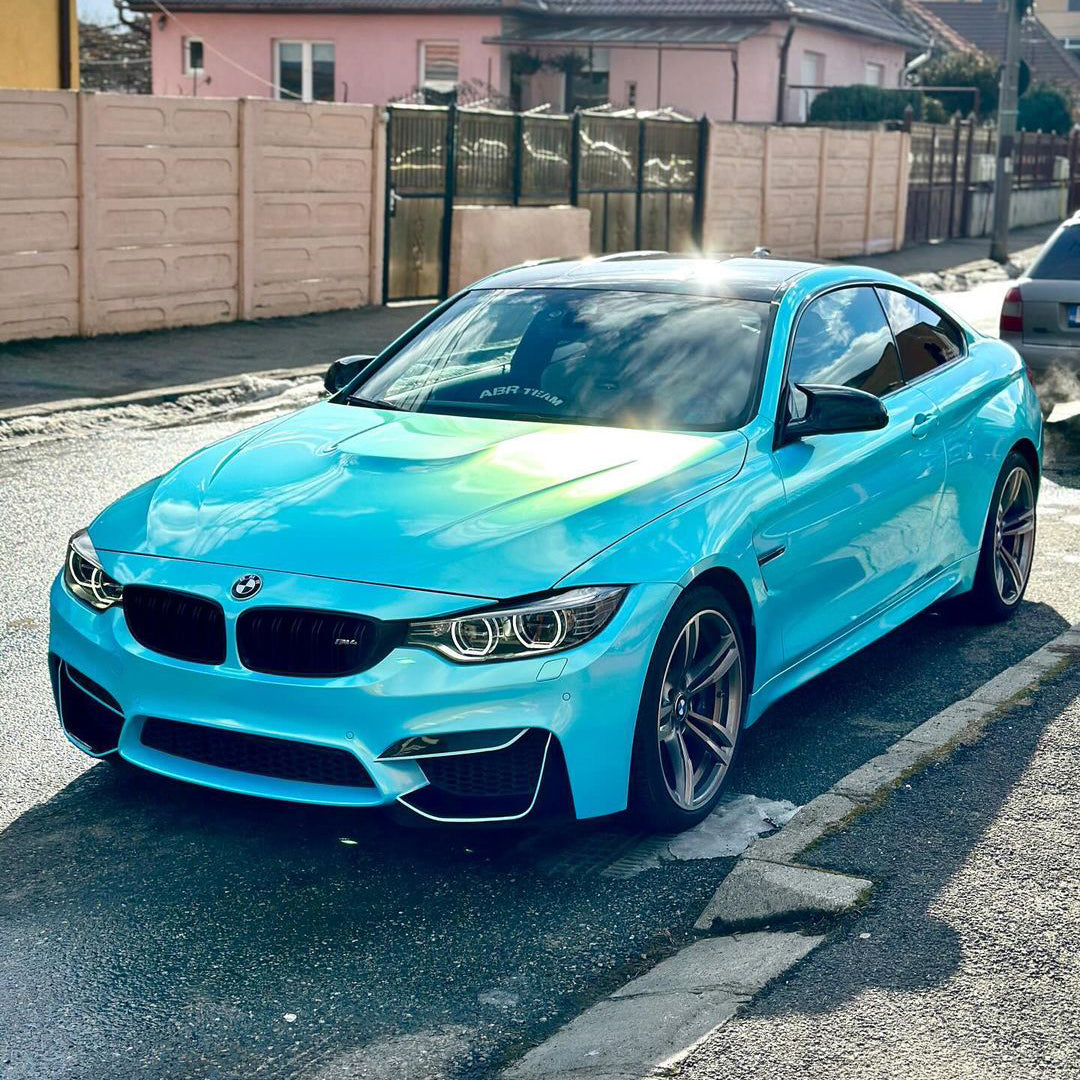 BMW M3|Candy Metallic Neon Light Blue Vinyl Wrap|Eowrap