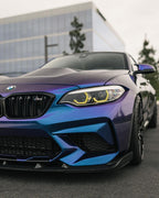 Satin Metallic Diamond Purple Blue Wrap - product view 6