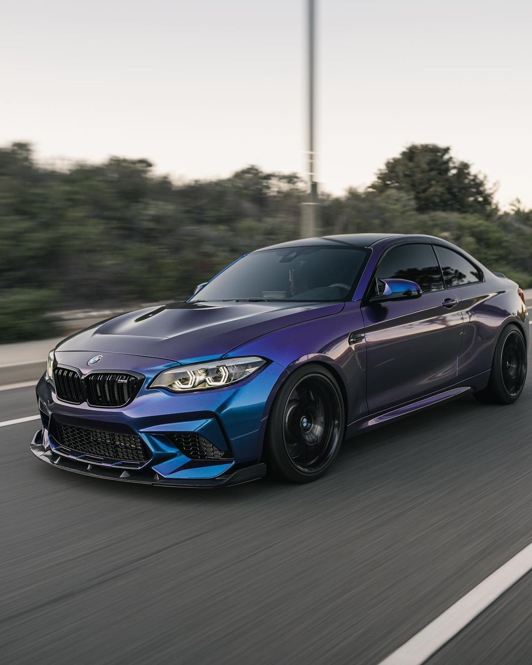 BMW M4|Glitter Metallic Diamond Purple Blue Wrap|Eowrap