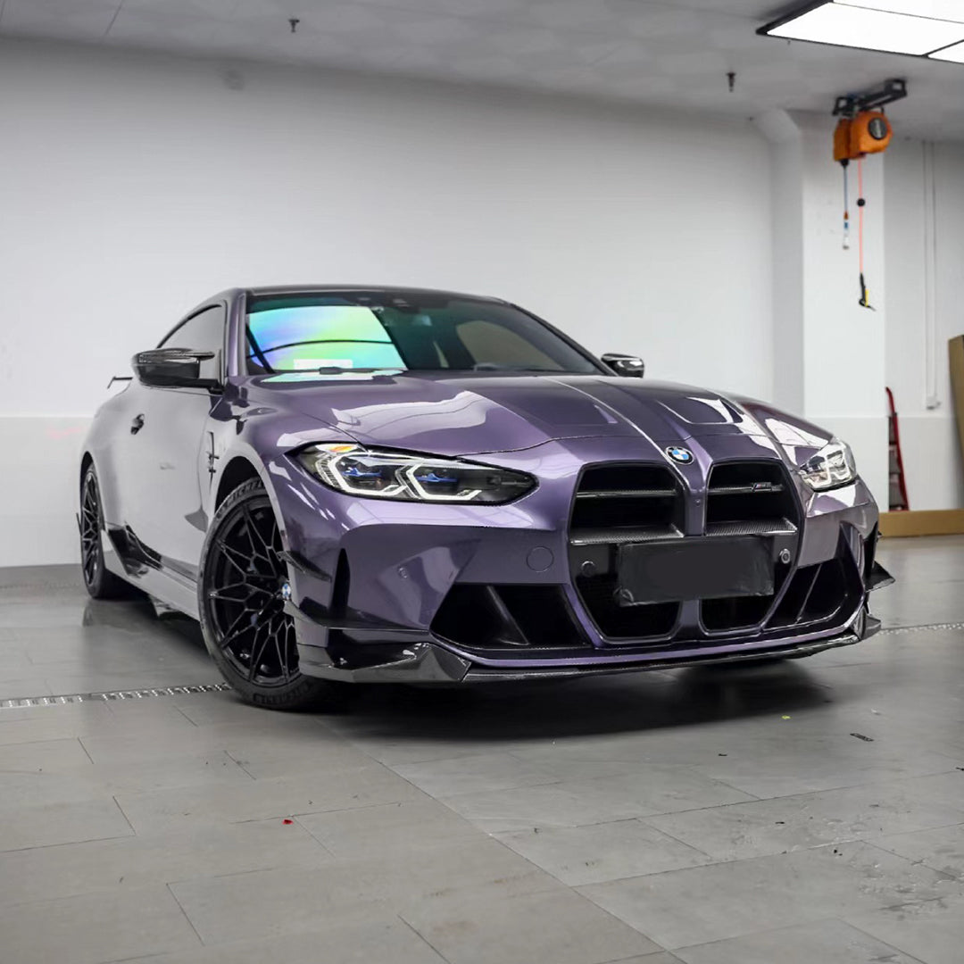 BMW M4|Glossy Metallic Violet Gray Vinyl Wrap|Eowrap