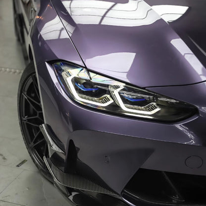 BMW M4|Glossy Metallic Violet Gray Vinyl Wrap|Eowrap