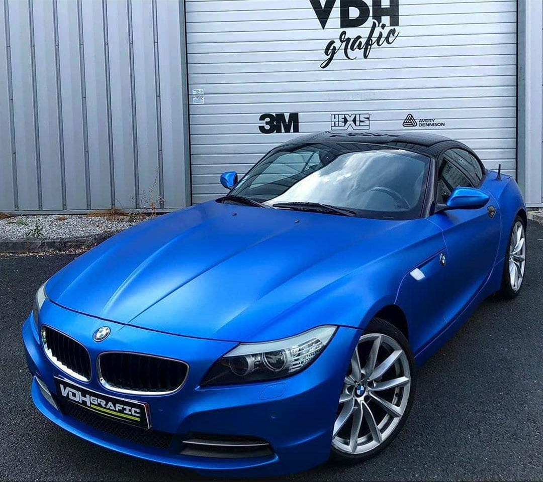 BMW Z4|Satin Chrome Silk Ultramarine Vinyl Wrap|Eowrap