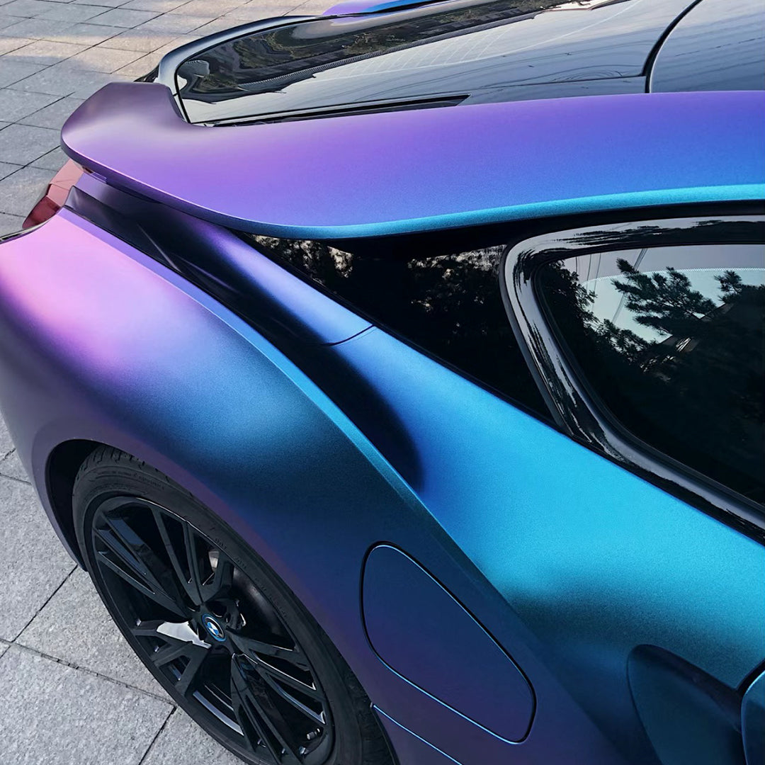 BMW i8|Glitter Metallic Diamond Purple Blue Wrap|Eowrap