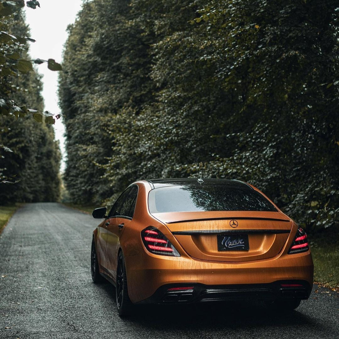 Glossy Metallic Bronze Orange Vinyl Wrap