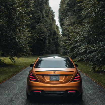 Glossy Metallic Bronze Orange Vinyl Wrap