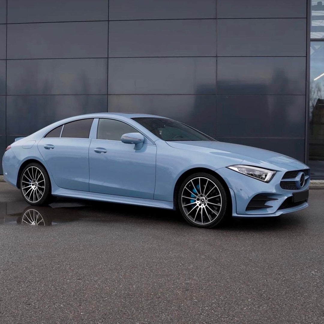 Benz CLS|Super Glossy China Blue Vinyl Wrap|Eowrap