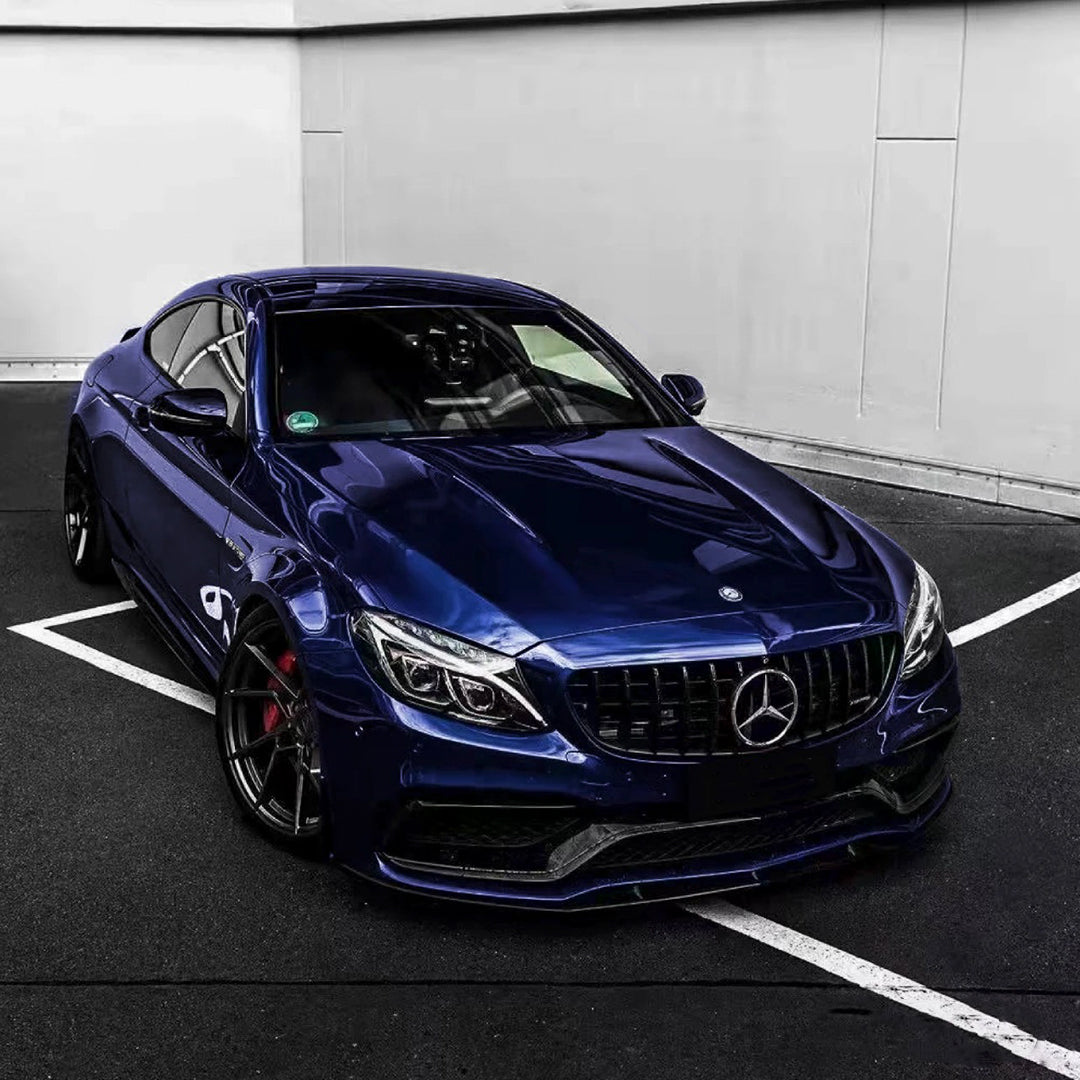 Benz C Class|Glossy Metallic Deep Blue Vinyl Wrap|Eowrap