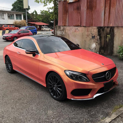 Benz|Candy Metallic Neon Pink Vinyl Wrap|Eowrap