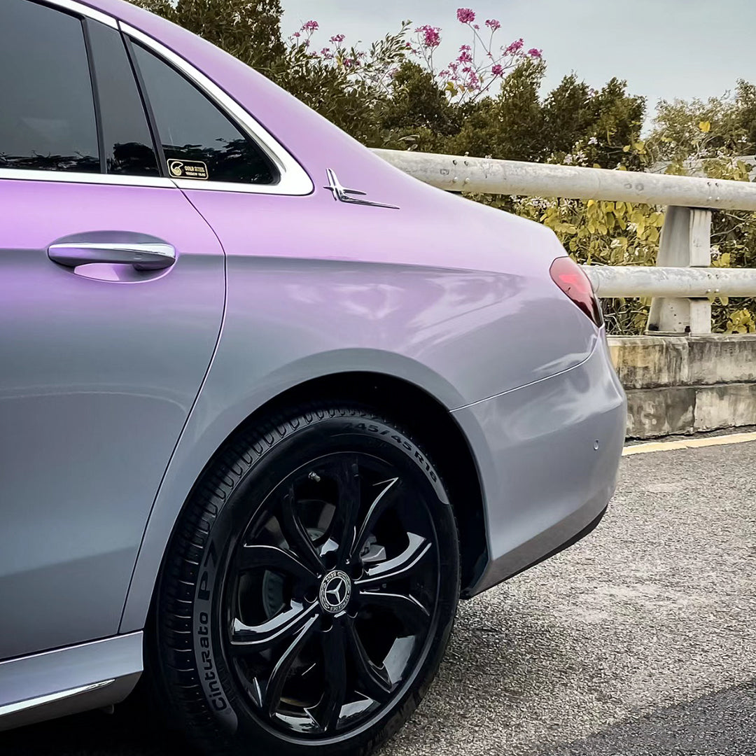 Benz E200|Candy Metallic Gray Purple vinyl wrap|Eowrap