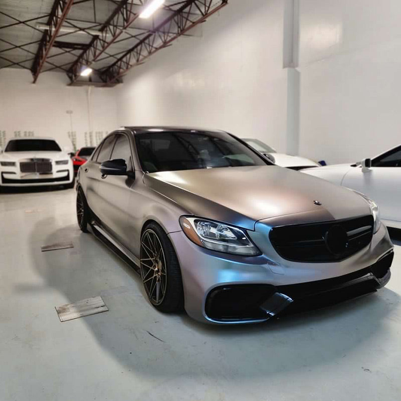 Benz E Class|Matte Gunmetal Purple Vinyl Wrap|Eowrap