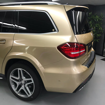 Benz GLS|Glossy Metallic Champagne Gold Vinyl Wrap|Eowrap