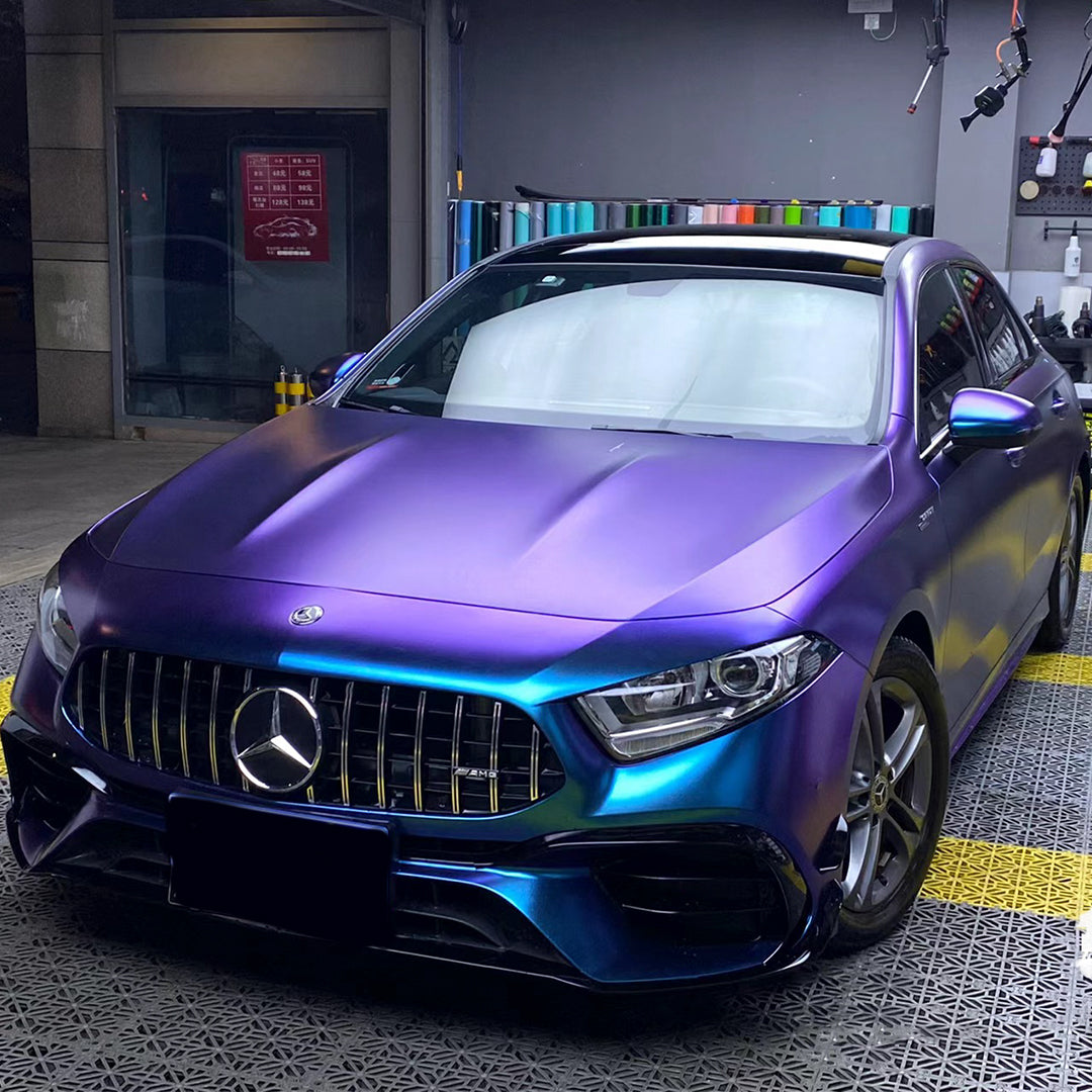 Benz|Glitter Metallic Diamond Purple Blue Wrap|Eowrap