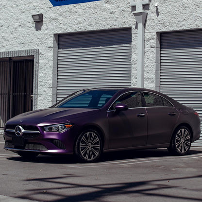 Benz|Matte Black Purple Vinyl Wrap|Eowrap