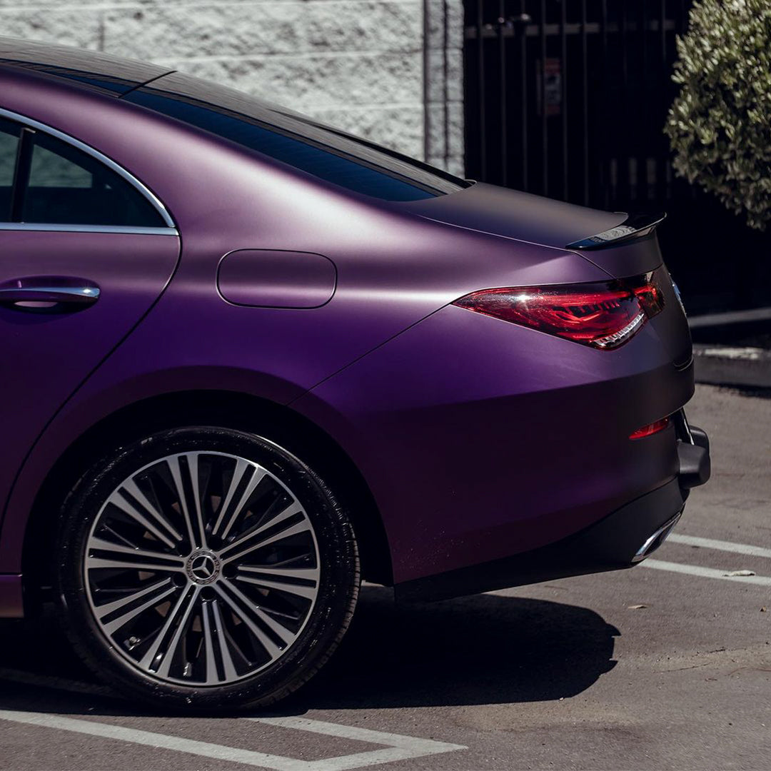 Benz|Matte Black Purple Vinyl Wrap|Eowrap